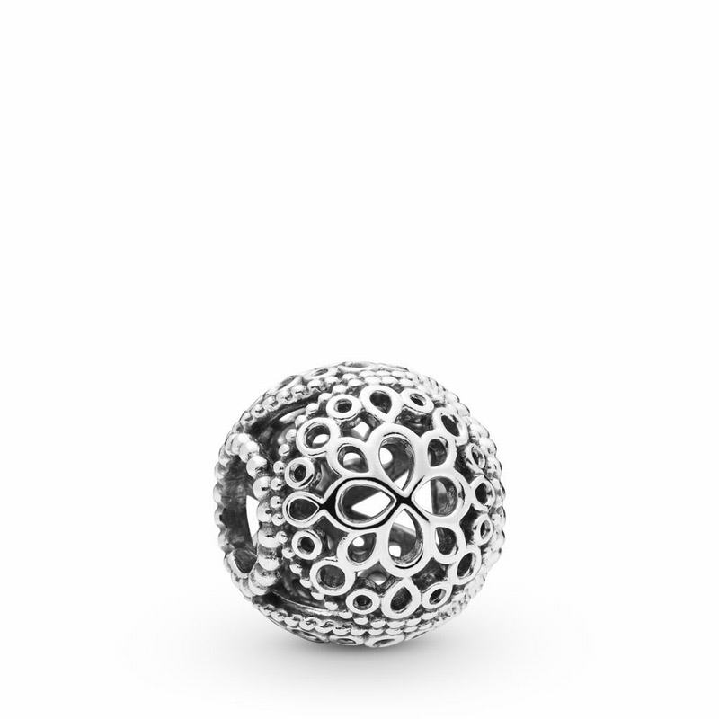 Pandora Openwork Flower Charm - Sterling Silver - Canada | IH1721BP